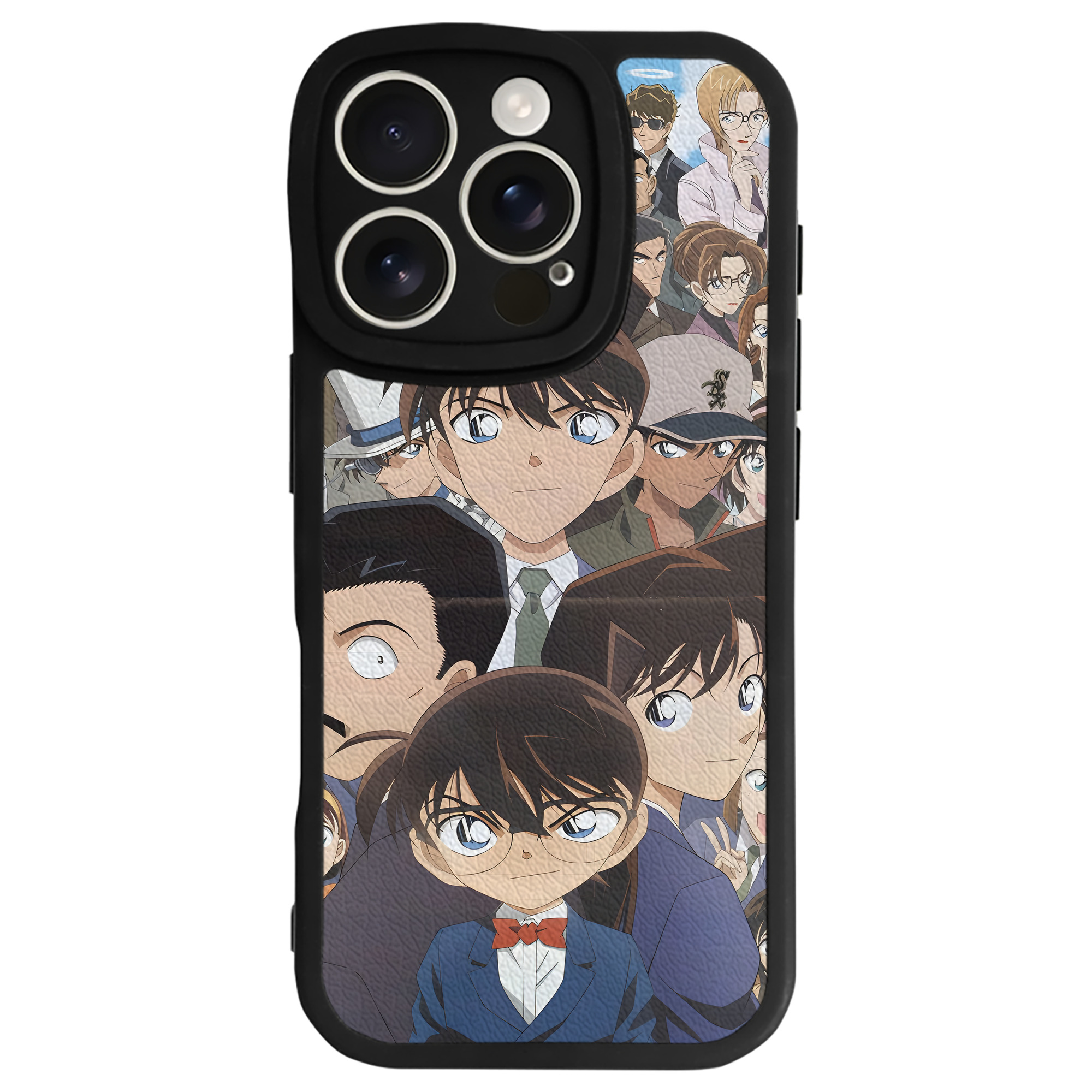 （画像用） 名探偵コナン Detective Conan 【iPhone 16シリーズ対応】シリコンスマホケース（レザー調） 材質：シリコン